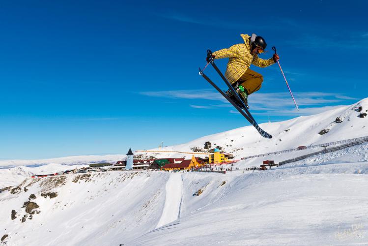 Cardrona Ski field with freestyler